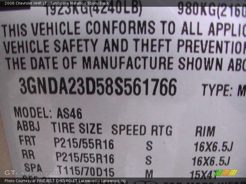 Sandstone Metallic / Ebony Black 2008 Chevrolet HHR LT