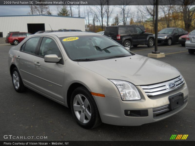 Smokestone Metallic / Charcoal Black 2009 Ford Fusion SE
