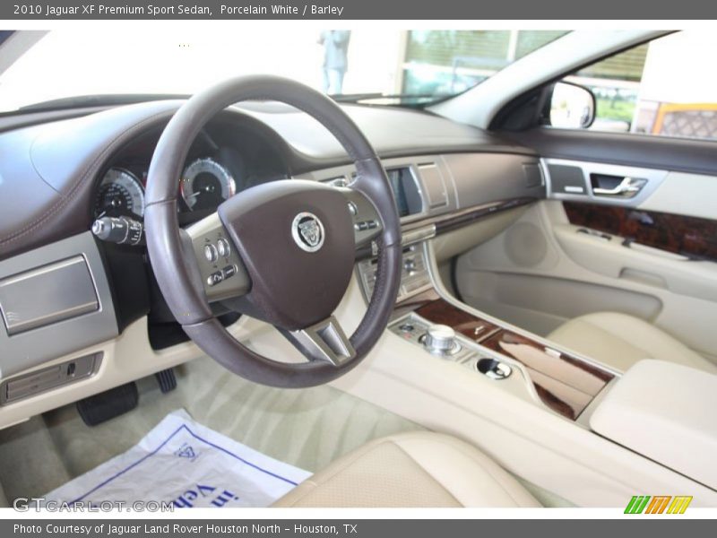 Porcelain White / Barley 2010 Jaguar XF Premium Sport Sedan