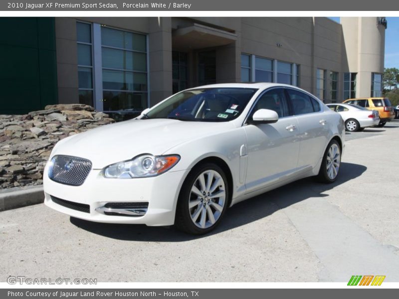 Porcelain White / Barley 2010 Jaguar XF Premium Sport Sedan