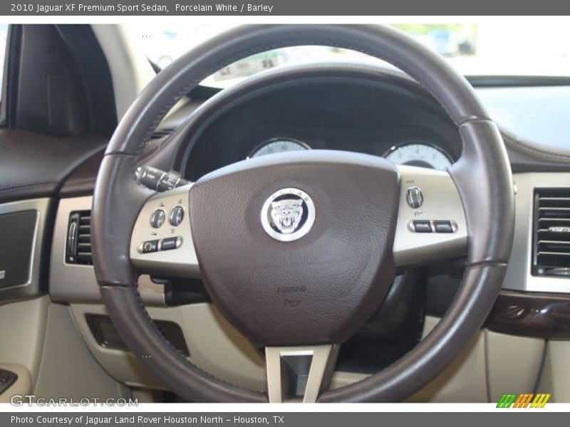 Porcelain White / Barley 2010 Jaguar XF Premium Sport Sedan