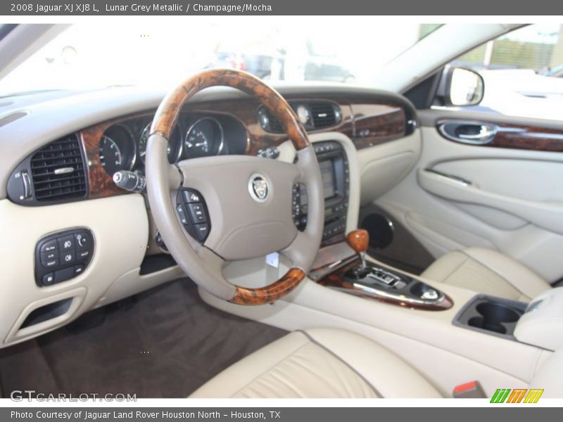 Lunar Grey Metallic / Champagne/Mocha 2008 Jaguar XJ XJ8 L