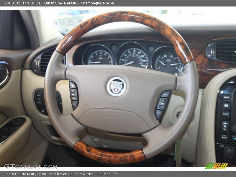 Lunar Grey Metallic / Champagne/Mocha 2008 Jaguar XJ XJ8 L