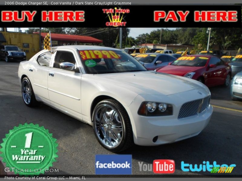Cool Vanilla / Dark Slate Gray/Light Graystone 2006 Dodge Charger SE
