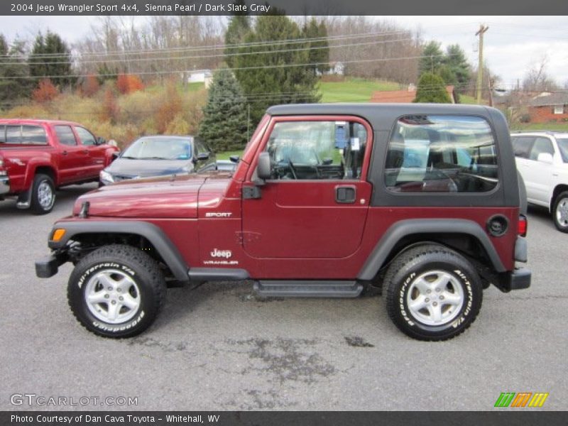Sienna Pearl / Dark Slate Gray 2004 Jeep Wrangler Sport 4x4
