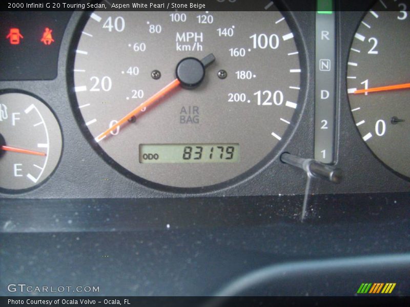 Aspen White Pearl / Stone Beige 2000 Infiniti G 20 Touring Sedan
