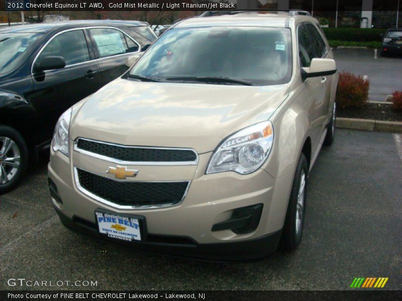Gold Mist Metallic / Light Titanium/Jet Black 2012 Chevrolet Equinox LT AWD