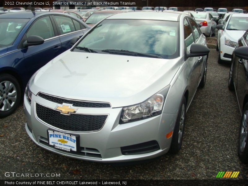 Silver Ice Metallic / Jet Black/Medium Titanium 2012 Chevrolet Cruze LS