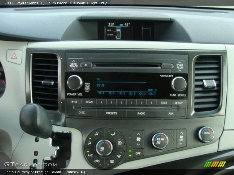 South Pacific Blue Pearl / Light Gray 2011 Toyota Sienna LE
