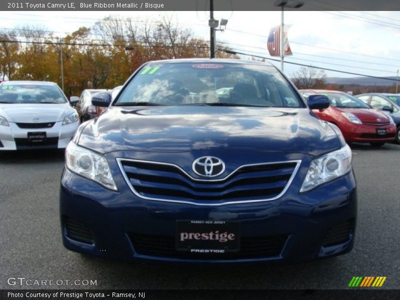 Blue Ribbon Metallic / Bisque 2011 Toyota Camry LE
