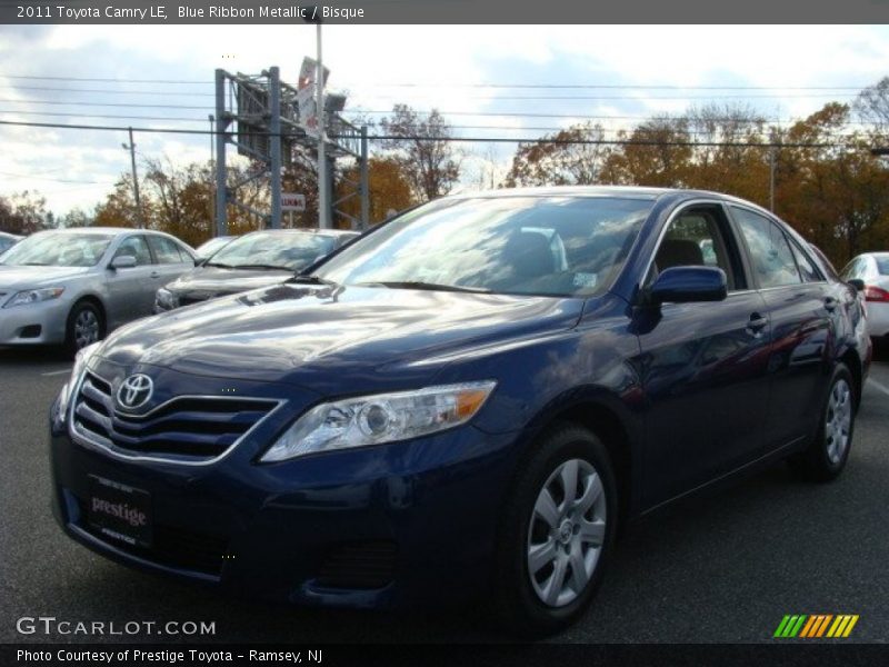 Blue Ribbon Metallic / Bisque 2011 Toyota Camry LE