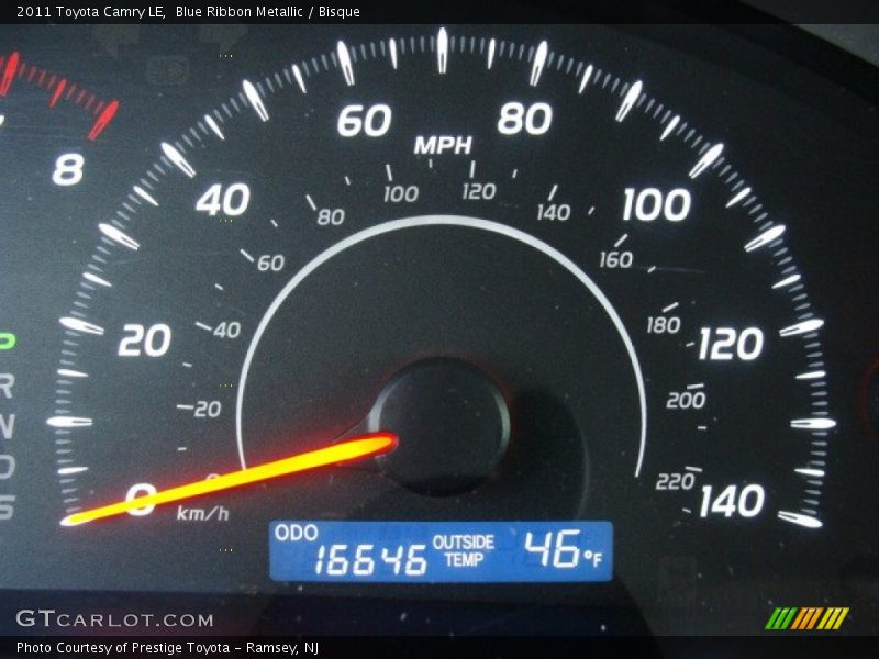 Blue Ribbon Metallic / Bisque 2011 Toyota Camry LE