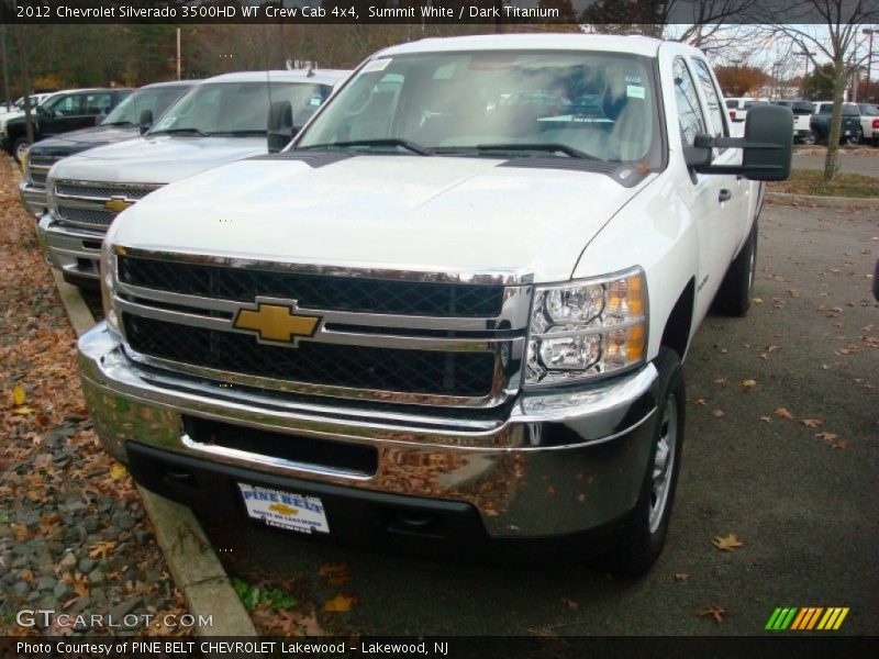 Summit White / Dark Titanium 2012 Chevrolet Silverado 3500HD WT Crew Cab 4x4