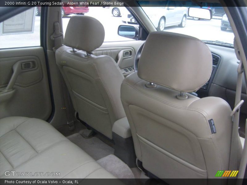 Aspen White Pearl / Stone Beige 2000 Infiniti G 20 Touring Sedan