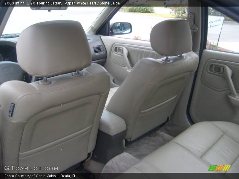 Aspen White Pearl / Stone Beige 2000 Infiniti G 20 Touring Sedan