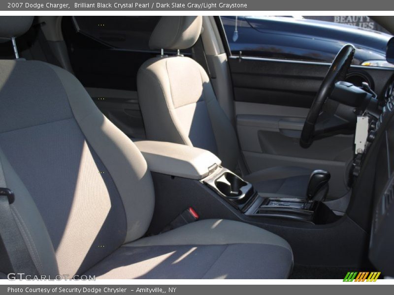 Brilliant Black Crystal Pearl / Dark Slate Gray/Light Graystone 2007 Dodge Charger