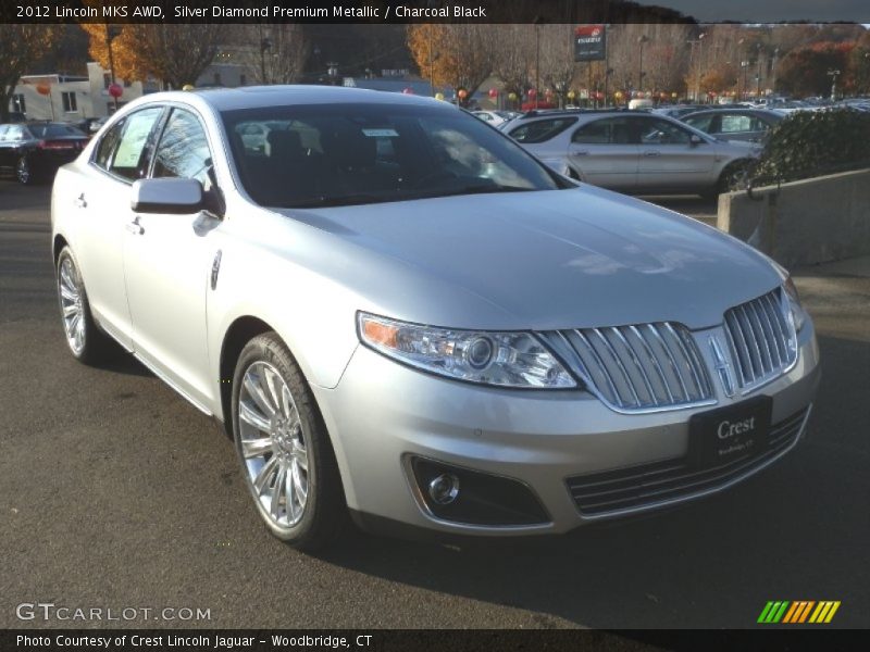 Silver Diamond Premium Metallic / Charcoal Black 2012 Lincoln MKS AWD