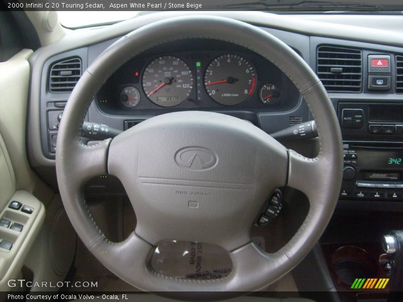 Aspen White Pearl / Stone Beige 2000 Infiniti G 20 Touring Sedan