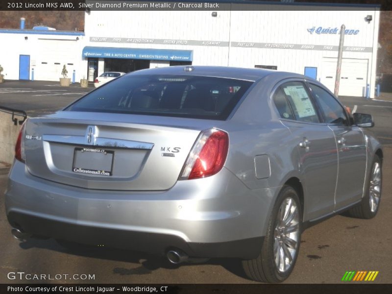 Silver Diamond Premium Metallic / Charcoal Black 2012 Lincoln MKS AWD