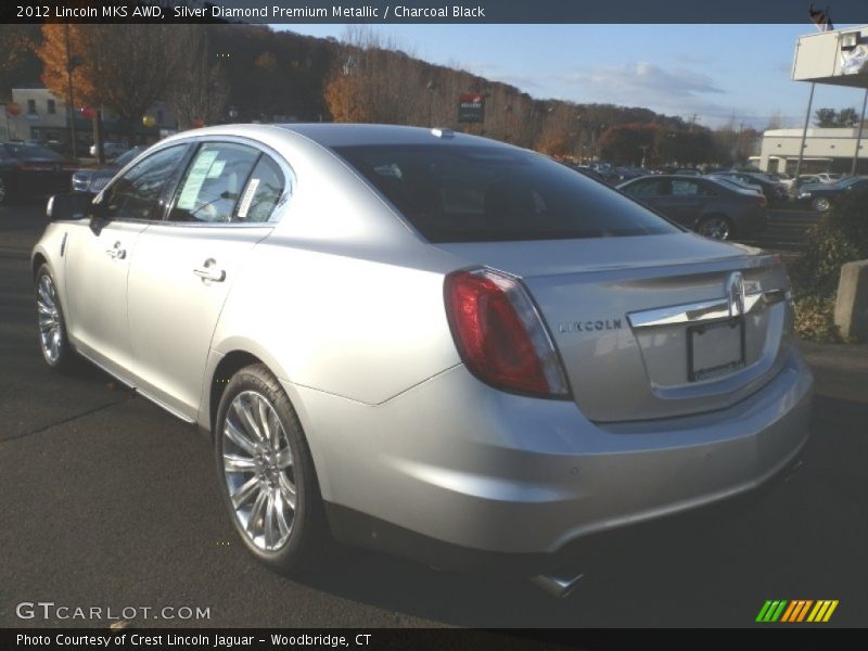 Silver Diamond Premium Metallic / Charcoal Black 2012 Lincoln MKS AWD