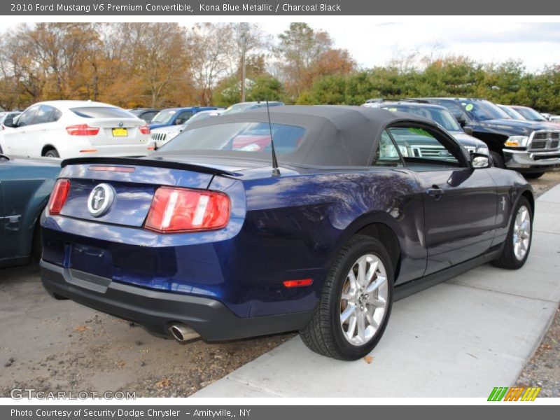 Kona Blue Metallic / Charcoal Black 2010 Ford Mustang V6 Premium Convertible