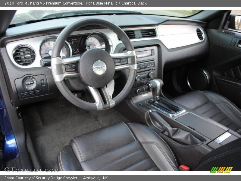Kona Blue Metallic / Charcoal Black 2010 Ford Mustang V6 Premium Convertible
