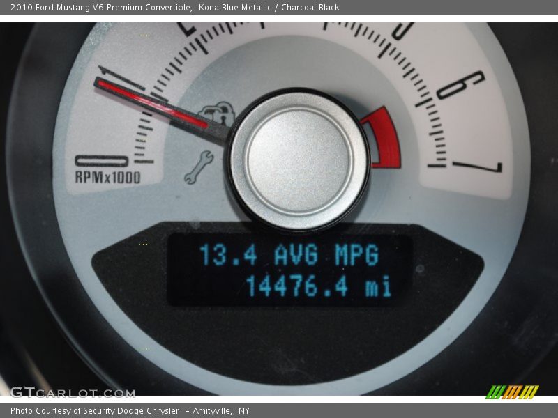 Kona Blue Metallic / Charcoal Black 2010 Ford Mustang V6 Premium Convertible