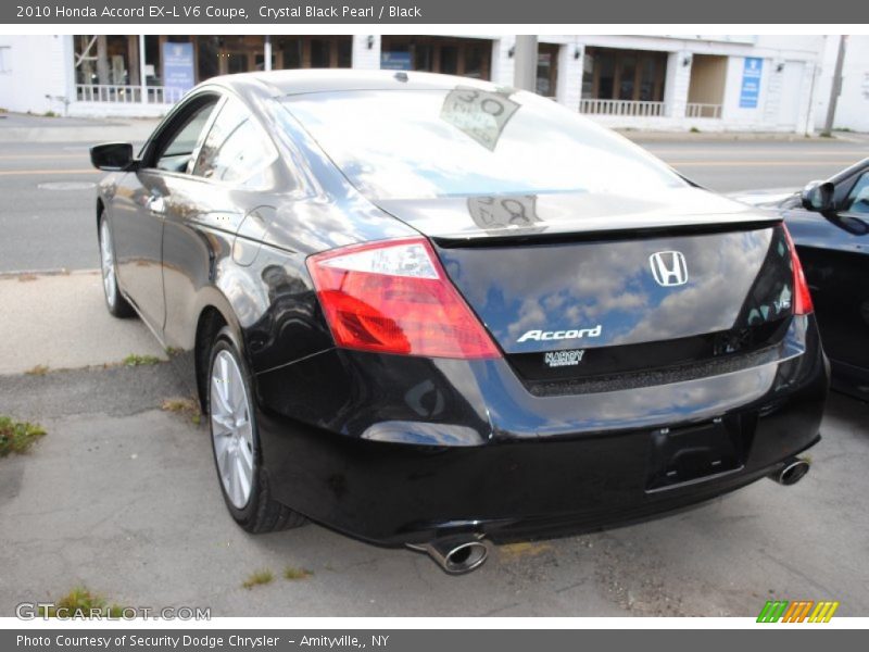 Crystal Black Pearl / Black 2010 Honda Accord EX-L V6 Coupe