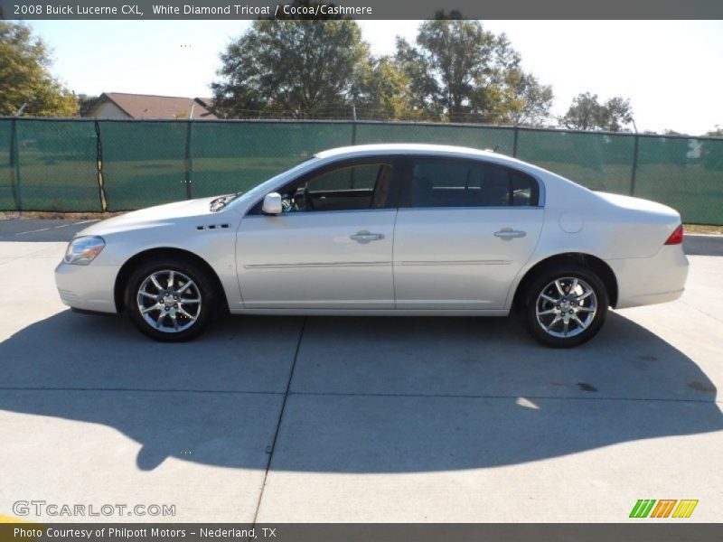 White Diamond Tricoat / Cocoa/Cashmere 2008 Buick Lucerne CXL