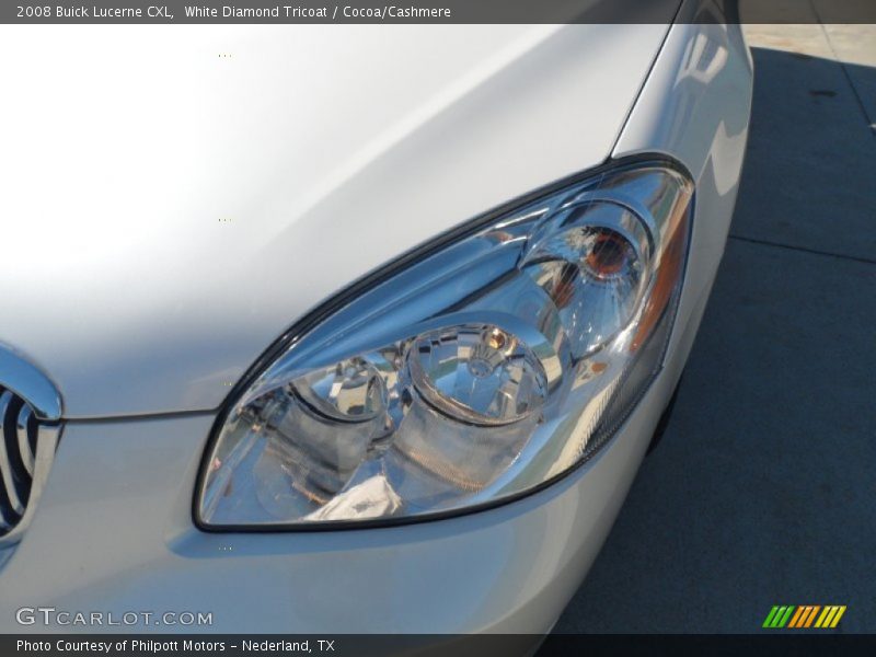 White Diamond Tricoat / Cocoa/Cashmere 2008 Buick Lucerne CXL