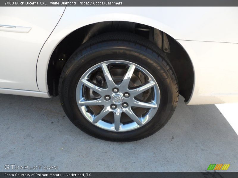 White Diamond Tricoat / Cocoa/Cashmere 2008 Buick Lucerne CXL