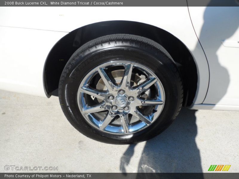 White Diamond Tricoat / Cocoa/Cashmere 2008 Buick Lucerne CXL