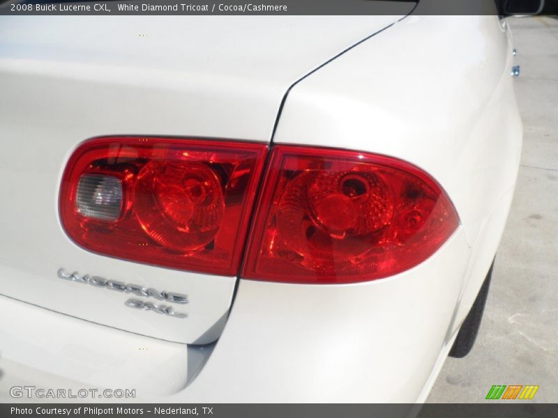 White Diamond Tricoat / Cocoa/Cashmere 2008 Buick Lucerne CXL