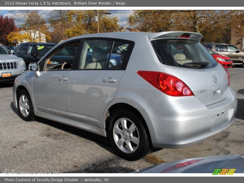 Brilliant Silver Metallic / Beige 2010 Nissan Versa 1.8 SL Hatchback