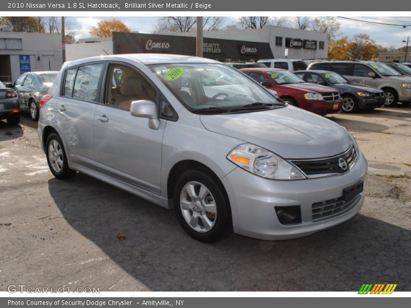 Brilliant Silver Metallic / Beige 2010 Nissan Versa 1.8 SL Hatchback
