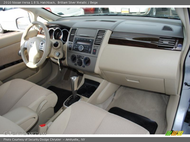 Brilliant Silver Metallic / Beige 2010 Nissan Versa 1.8 SL Hatchback