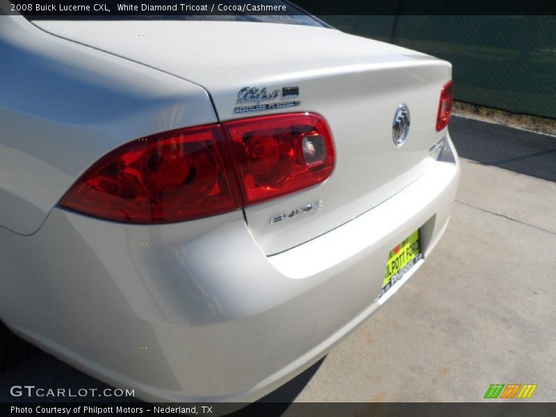 White Diamond Tricoat / Cocoa/Cashmere 2008 Buick Lucerne CXL