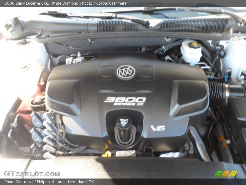 White Diamond Tricoat / Cocoa/Cashmere 2008 Buick Lucerne CXL
