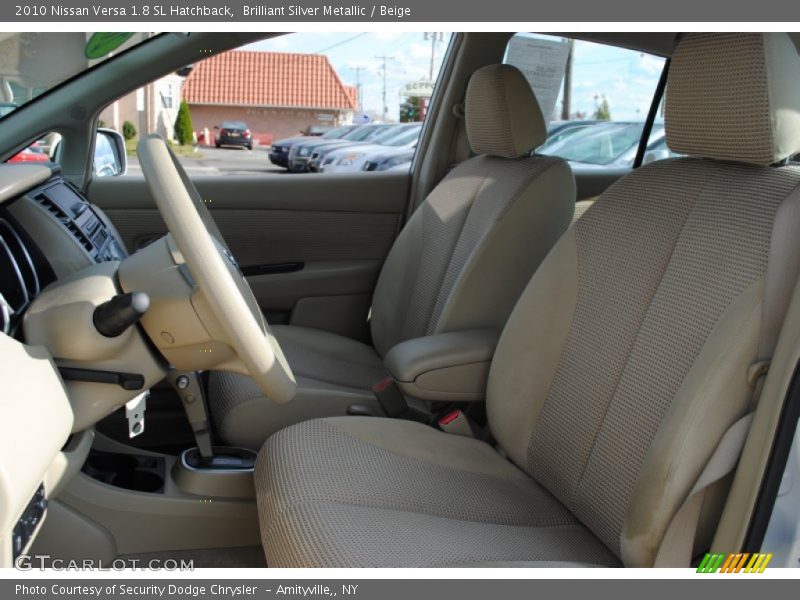 Brilliant Silver Metallic / Beige 2010 Nissan Versa 1.8 SL Hatchback