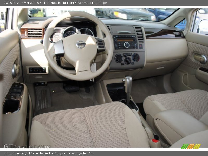 Brilliant Silver Metallic / Beige 2010 Nissan Versa 1.8 SL Hatchback