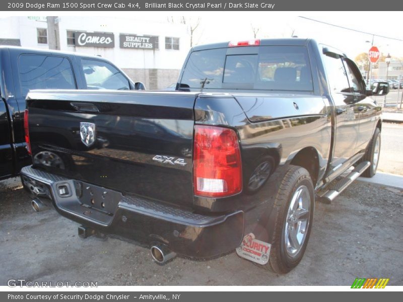 Brilliant Black Crystal Pearl / Dark Slate Gray 2009 Dodge Ram 1500 Sport Crew Cab 4x4