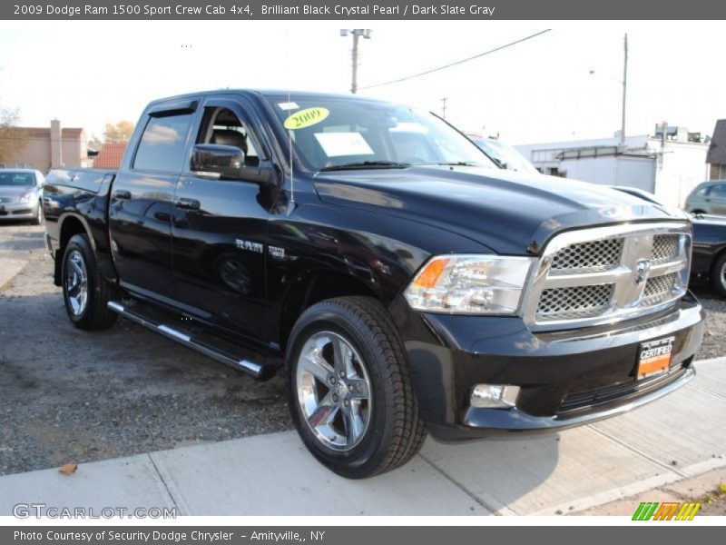 Brilliant Black Crystal Pearl / Dark Slate Gray 2009 Dodge Ram 1500 Sport Crew Cab 4x4