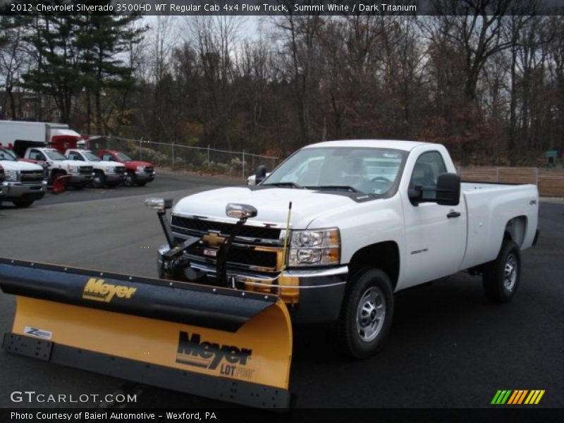 Summit White / Dark Titanium 2012 Chevrolet Silverado 3500HD WT Regular Cab 4x4 Plow Truck