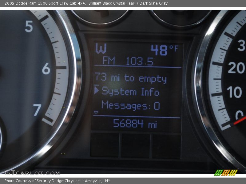 Brilliant Black Crystal Pearl / Dark Slate Gray 2009 Dodge Ram 1500 Sport Crew Cab 4x4