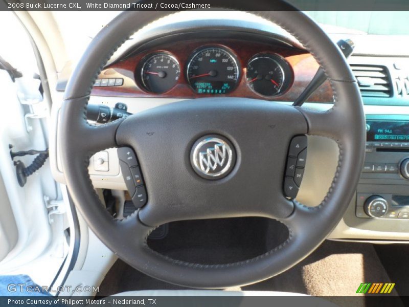 White Diamond Tricoat / Cocoa/Cashmere 2008 Buick Lucerne CXL