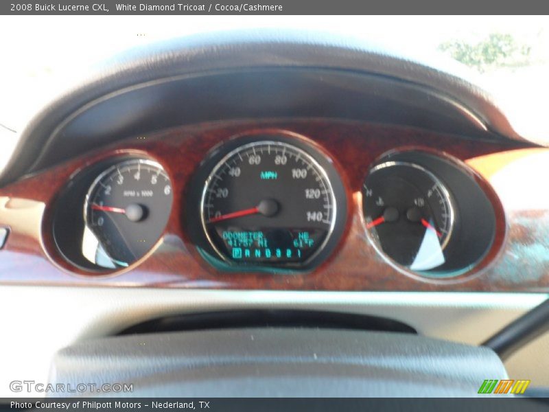 White Diamond Tricoat / Cocoa/Cashmere 2008 Buick Lucerne CXL