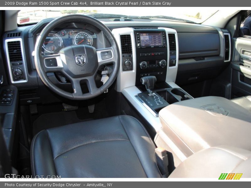 Brilliant Black Crystal Pearl / Dark Slate Gray 2009 Dodge Ram 1500 Sport Crew Cab 4x4