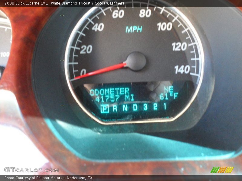 White Diamond Tricoat / Cocoa/Cashmere 2008 Buick Lucerne CXL