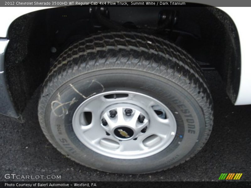 Summit White / Dark Titanium 2012 Chevrolet Silverado 3500HD WT Regular Cab 4x4 Plow Truck