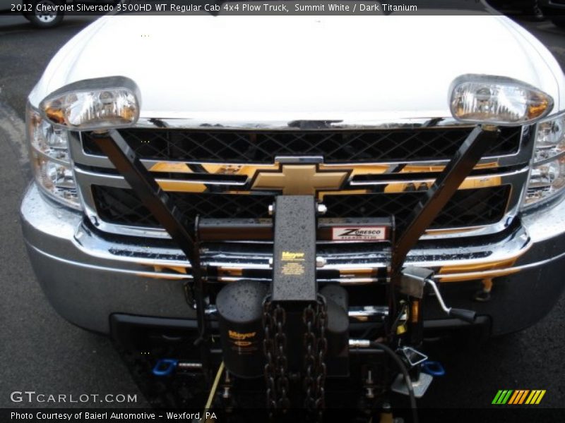Summit White / Dark Titanium 2012 Chevrolet Silverado 3500HD WT Regular Cab 4x4 Plow Truck